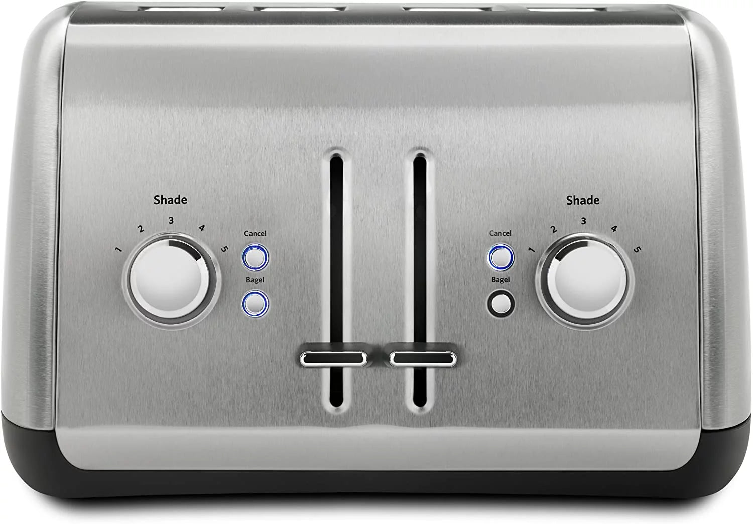 4 Slice Toaster and Electric Kettle Set - Stainless Steel Y7362