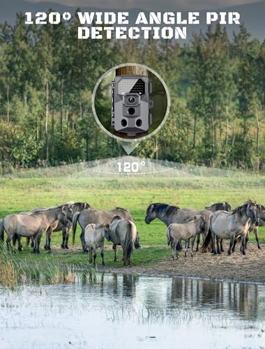 4K 48MP Trail Camera with Night Vision and Motion Activation V521736