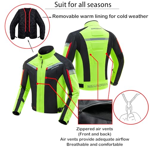 Waterproof Motorcycle Jacket with Armour for Men V4820