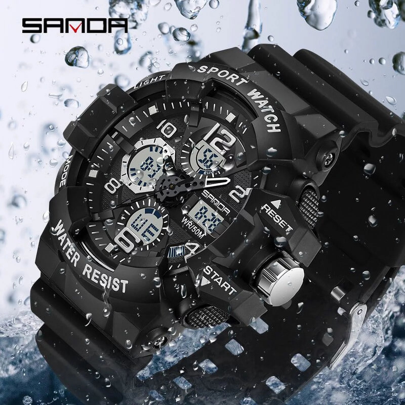 Men's Digital Sports Watch Waterproof Shock Resistant S63898
