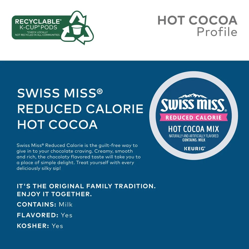 Reduced Calorie Hot Cocoa, Single Serve Pods, 22 Count D868420