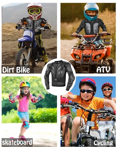 Kids Motorcycle Jacket with Chest Back Elbow Protection A980