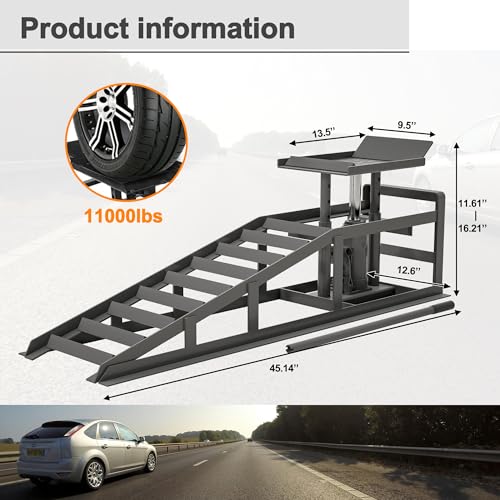 Hydraulic Car Ramps 5 Ton Low Profile Vehicle Lift C11276