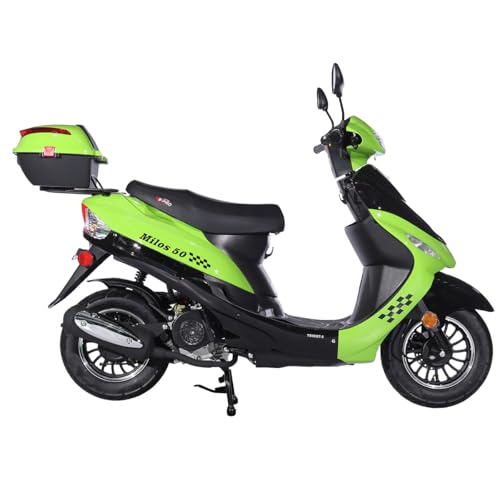 50cc Moped with 10" Aluminum Wheels, Electric/Kick Start Y71989