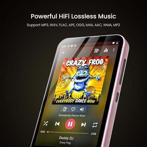 80GB Kids MP3 Player with Bluetooth, Parental Controls, WiFi, 4" Screen (Pink) C6683
