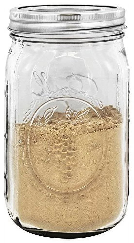 Wide Mouth Quart Mason Jar with Lid and Band N197875