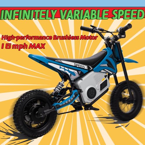 Electric Dirt Bike for Kids 8-14, 16MPH Off-Road Motorcycle with Twist Grip Throttle B563