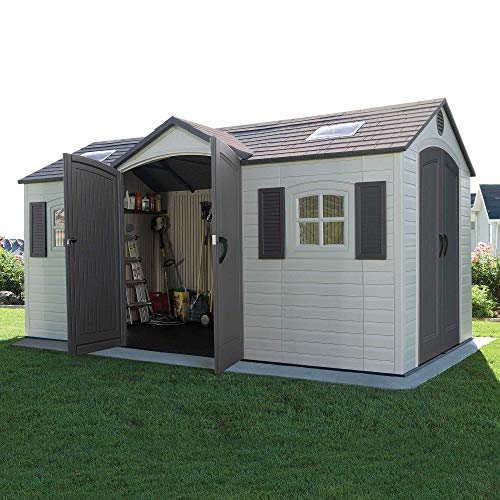 Outdoor Storage Shed, 15 x 8 ft, Dual Entry C46137