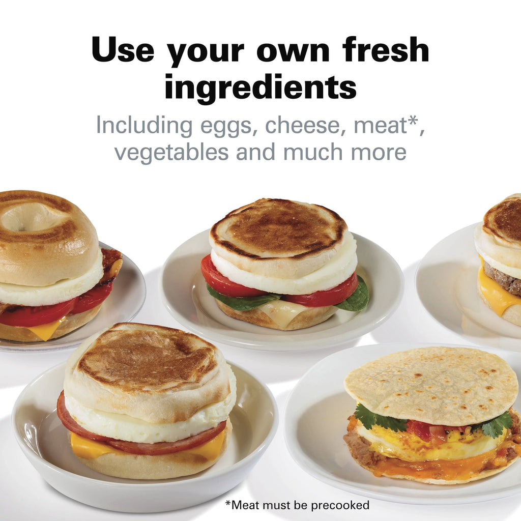 Breakfast Sandwich Maker with Egg Cooker Ring B516326