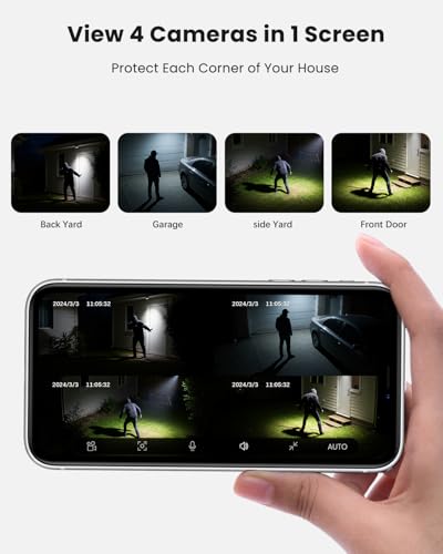 Wireless Outdoor Security Camera, 3MP Pan Tilt 360° with Color Night Vision G68136