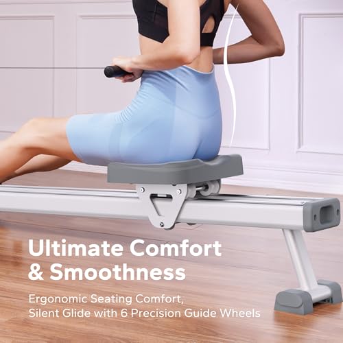 Magnetic Rowing Machine for Home, 16 Levels, Quiet Resistance, 350lbs Capacity D864861