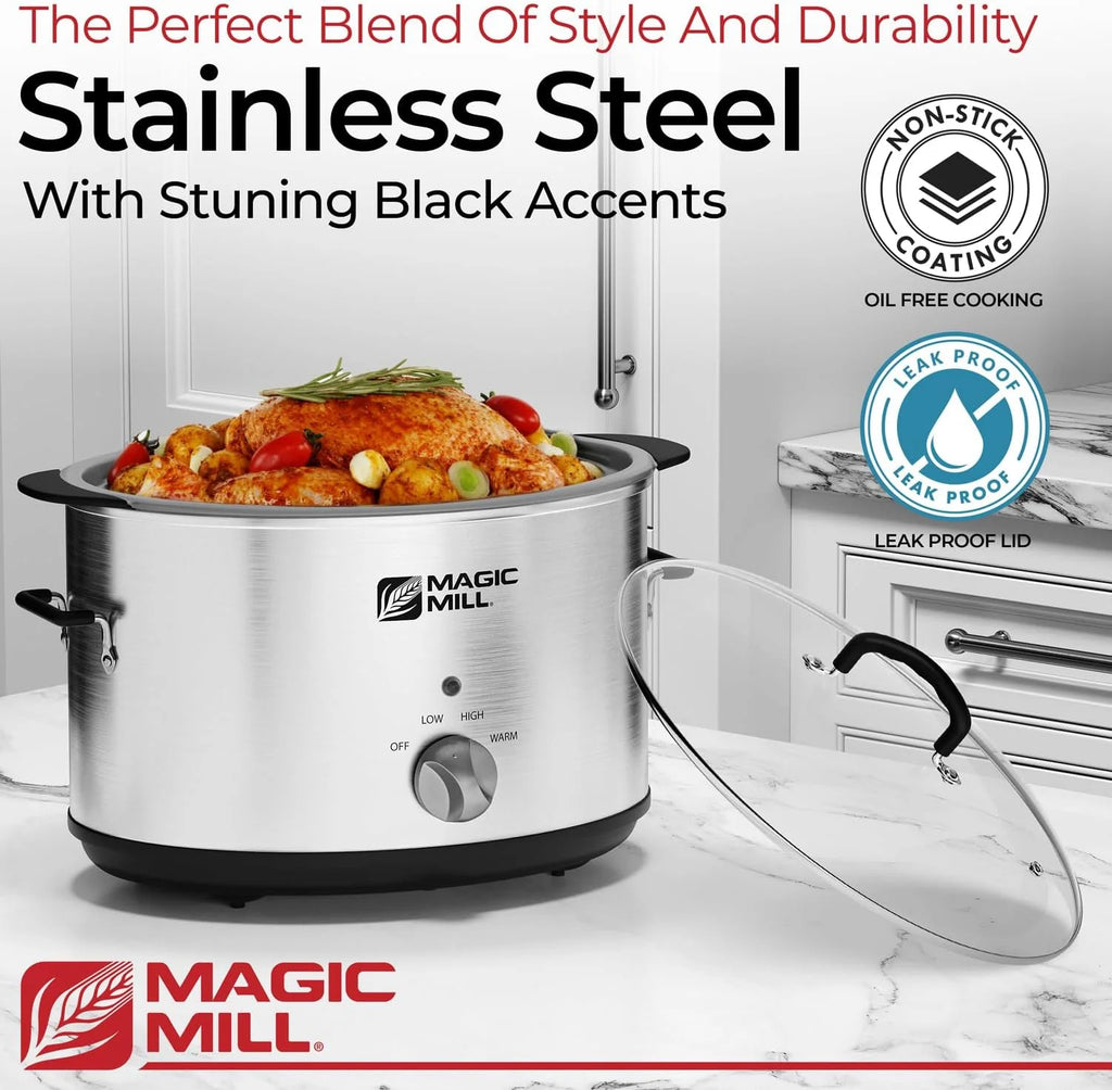 Slow Cooker 10 Quart with Non-Stick Pot and Glass Lid N534012