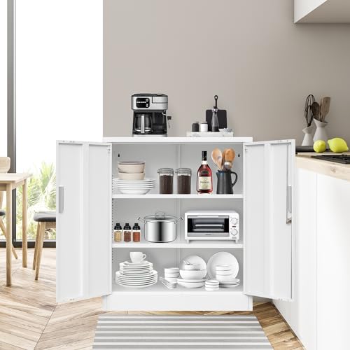 Locking Metal Storage Cabinet with Shelves and Doors L888