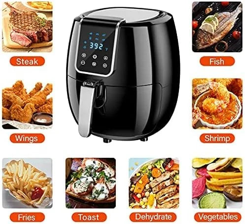 6-in-1 Air Fryer 7Qt Smart Electric Hot Airfryer Black M66660