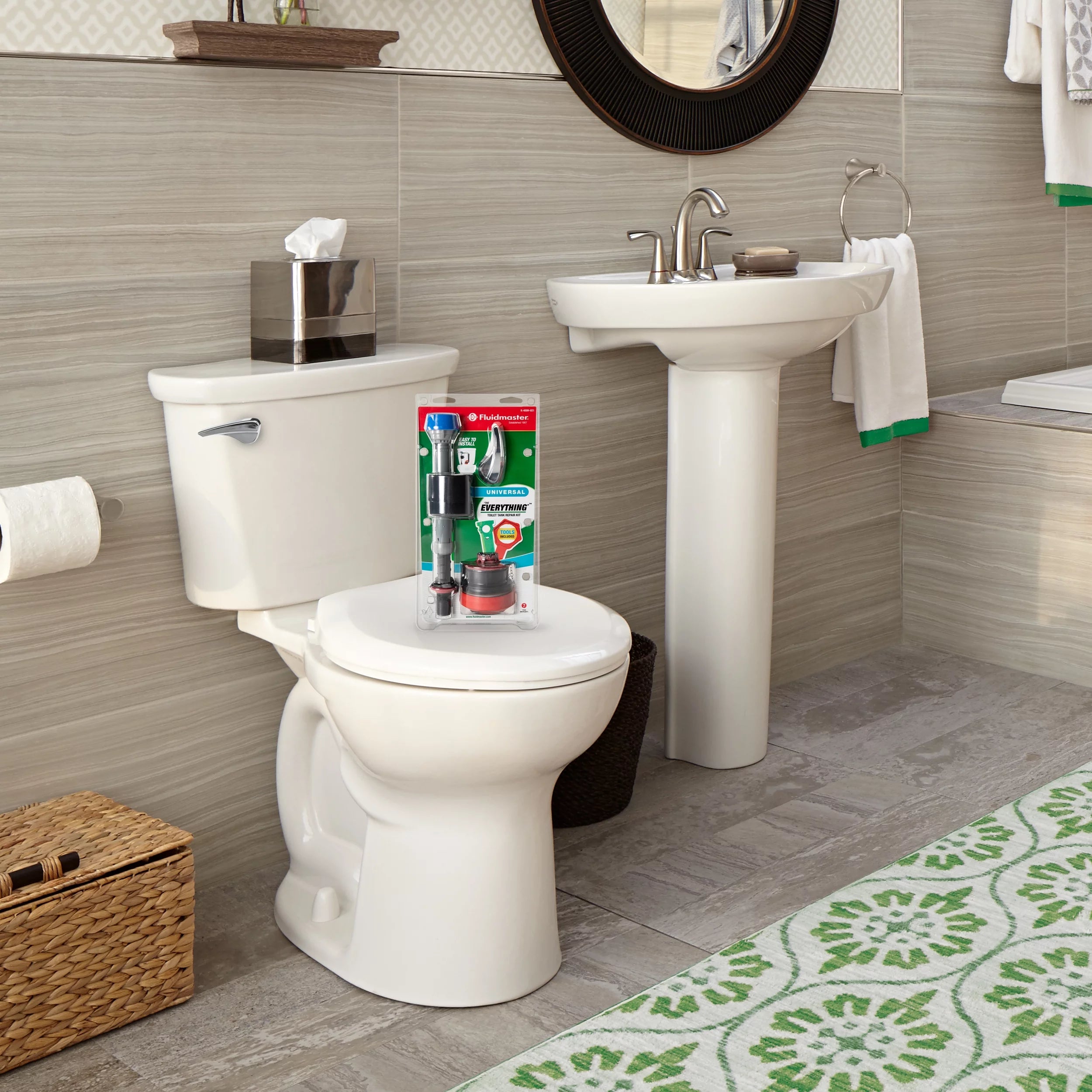 Universal 2" Toilet Repair Kit with Installation Tools S84102