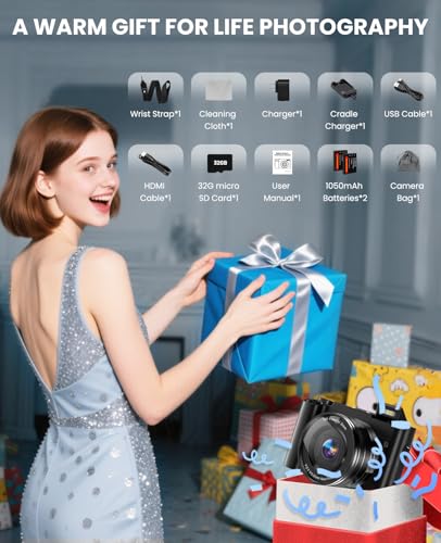 4K 64MP Dual-Lens Vlogging Camera with Autofocus and Anti-Shake H687