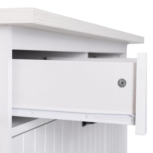 Farmhouse Kitchen Island with Drop Leaf, Barn Door and Wheels O34026