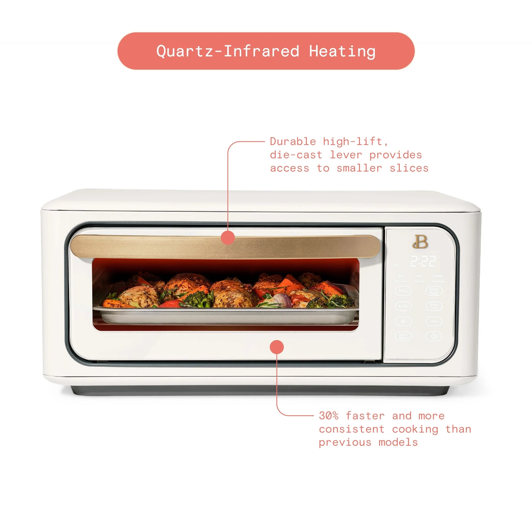 Infrared Air Fry Toaster Oven, 9-Slice, 1800 W, White B97381