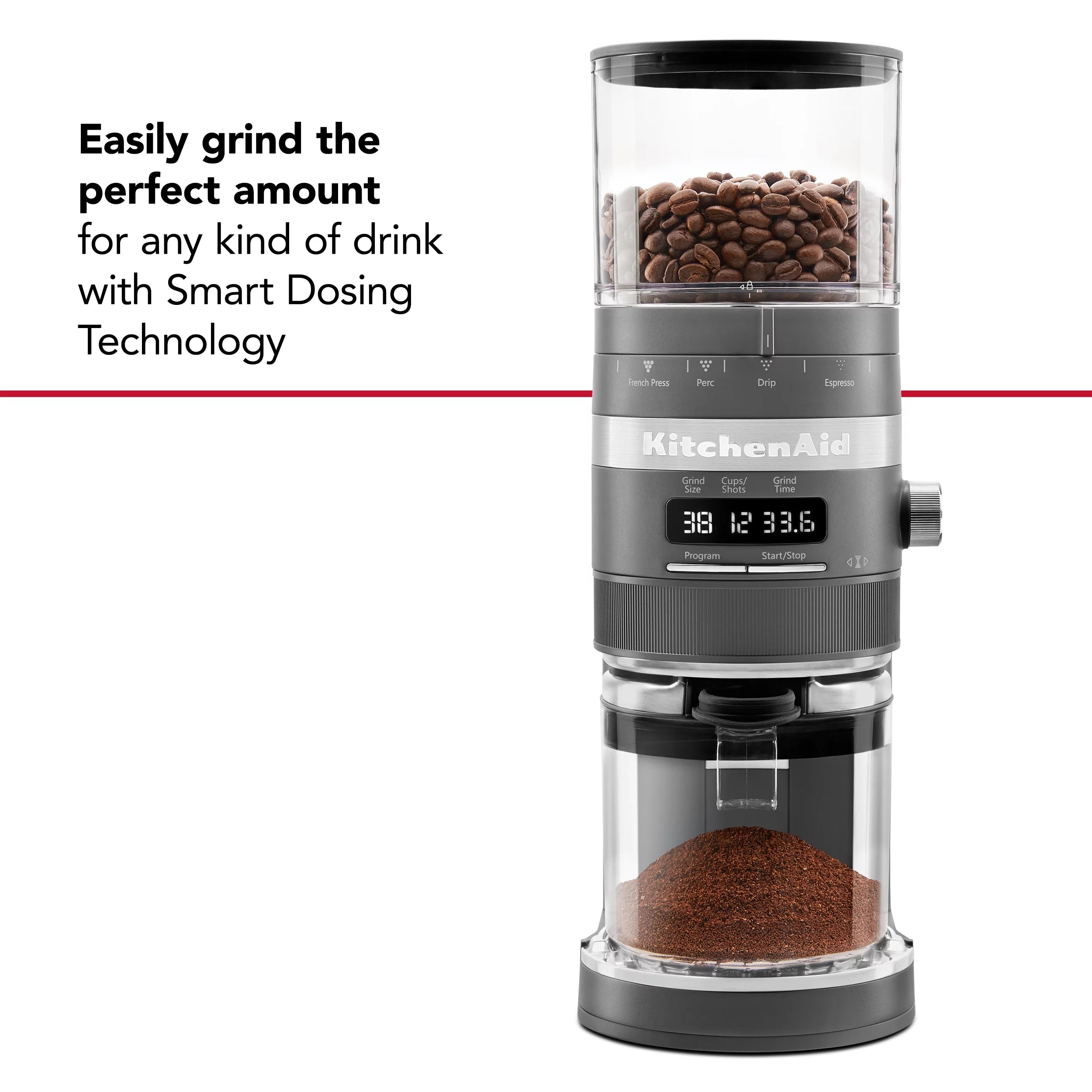 Burr Coffee Grinder, Charcoal Grey N153