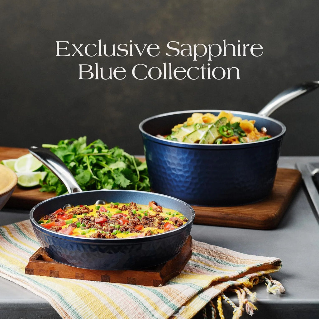 Non-Stick Ceramic 10 Piece Cookware Set with Glass Lids Y188300