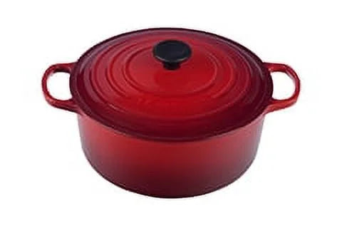5.5 qt Enameled Cast Iron Round Dutch Oven, Cherry V824