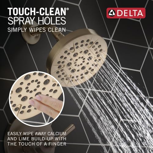 3-Setting Gold Shower System with Shower Head, Handheld and Valve Kit F223954