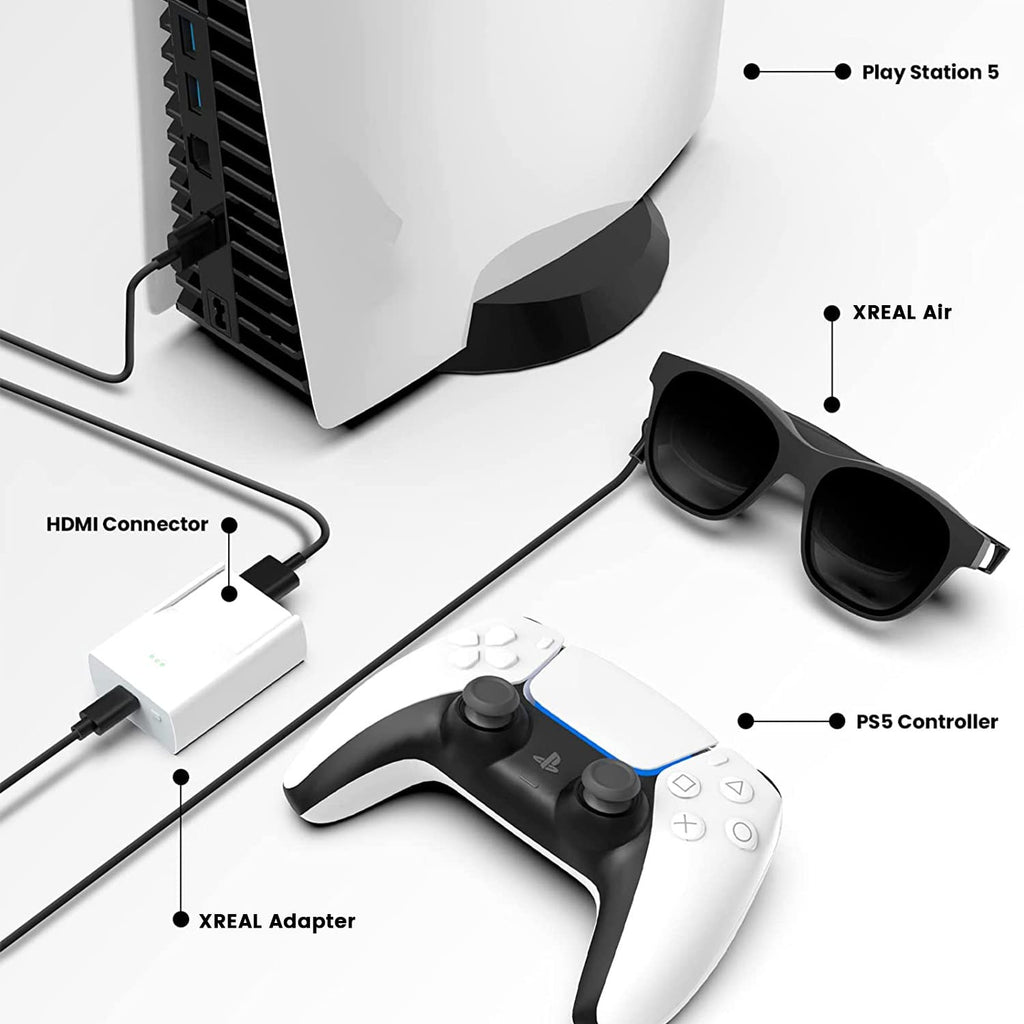 AR Glasses with Adapter Bundle, 3-Level Electrochromic Dimming, 120Hz W637851