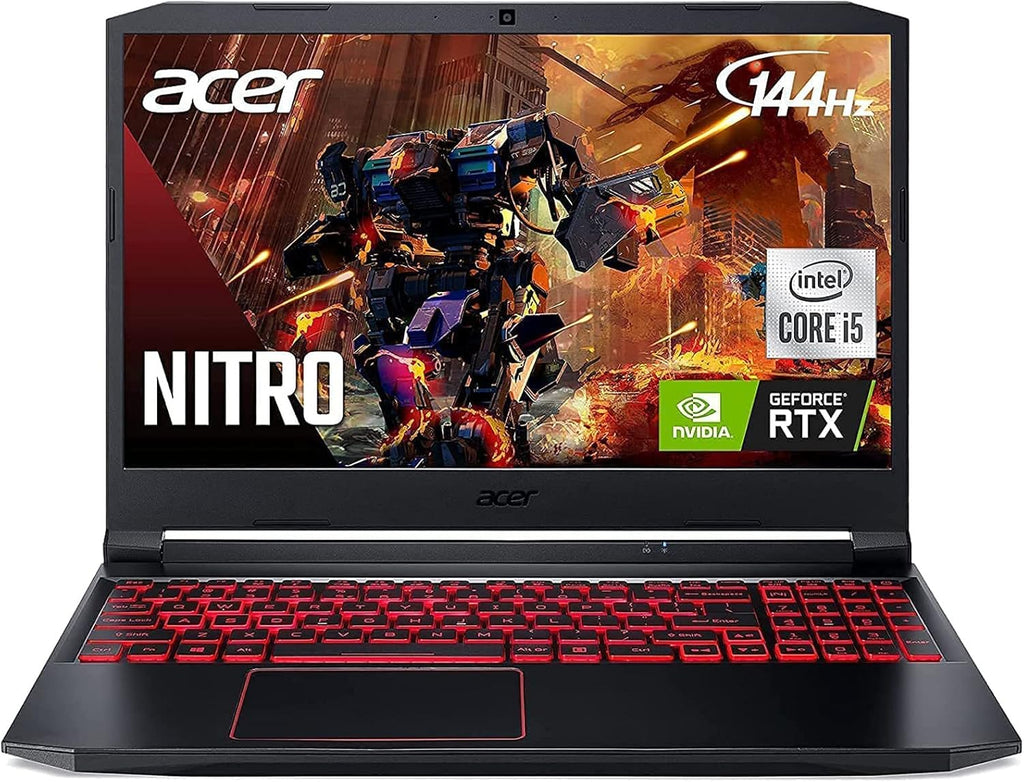 acer Nitro 5 AN515 Gaming Laptop | Intel Core i5-10300H Up to 4.5GHz | NVIDIA GeForce RTX 3050 GPU | 15.6" FHD 144Hz IPS | 8GB DDR4 | 512GB NVMe SSD | Intel Wi-Fi 6 | Backlit Keyboard | TWE Cloth