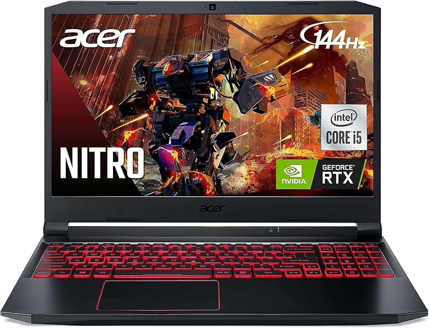acer Nitro 5 AN515 Gaming Laptop | Intel Core i5-10300H Up to 4.5GHz | NVIDIA GeForce RTX 3050 GPU | 15.6" FHD 144Hz IPS | 8GB DDR4 | 512GB NVMe SSD | Intel Wi-Fi 6 | Backlit Keyboard | TWE Cloth