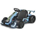 24V Kids Go Kart 300W Electric Drift Kart Outdoor Race Toy with 2X150W Motor, 7AH Battery, Green R238