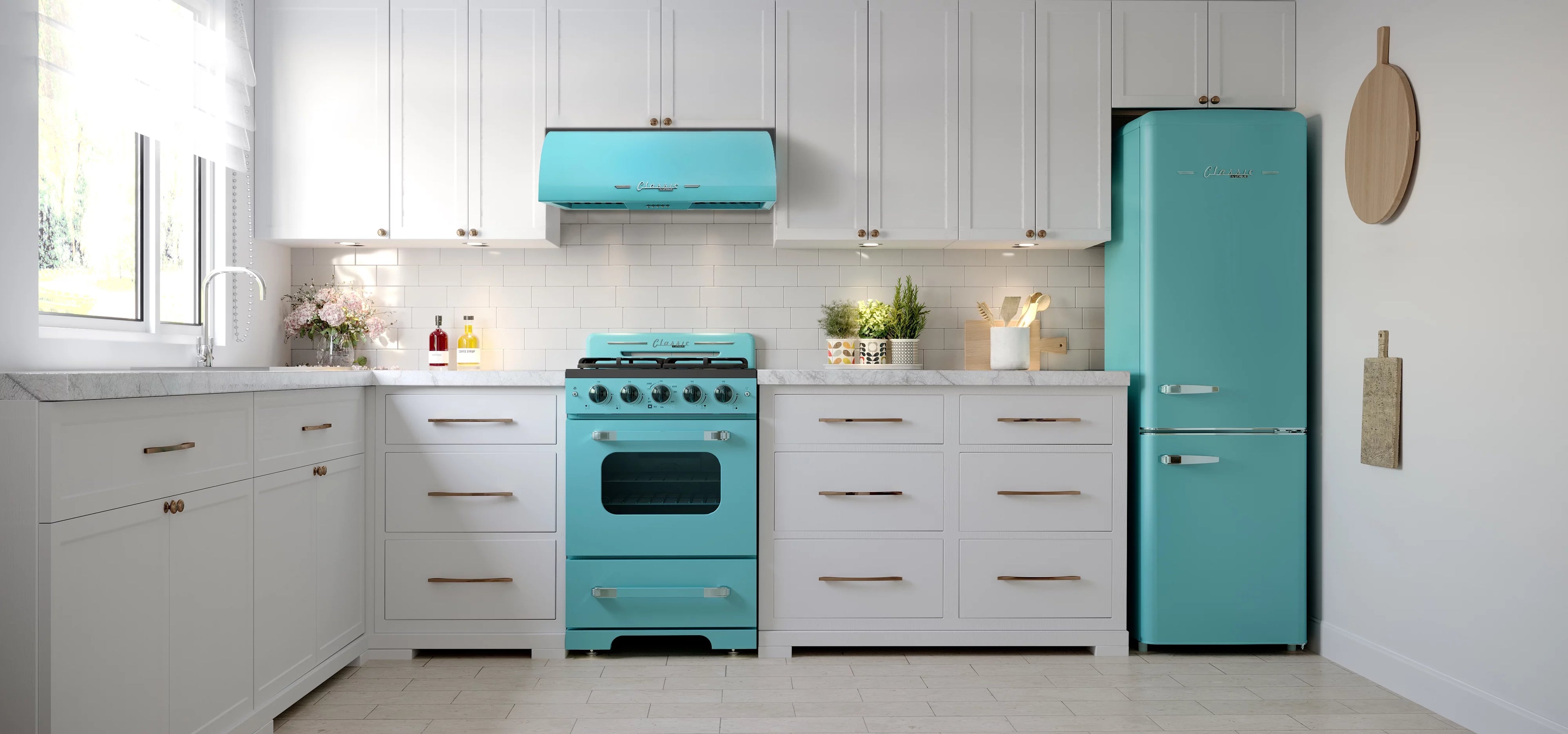 Retro 24" Freestanding Gas Range with Convection Oven Y2980