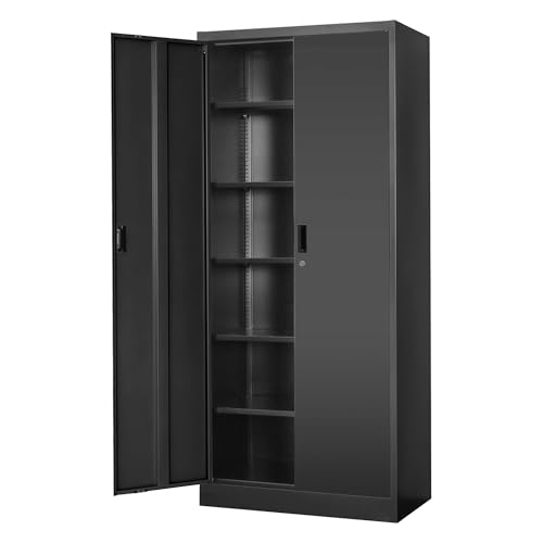 Metal Storage Cabinet with Adjustable Shelves, White W537131