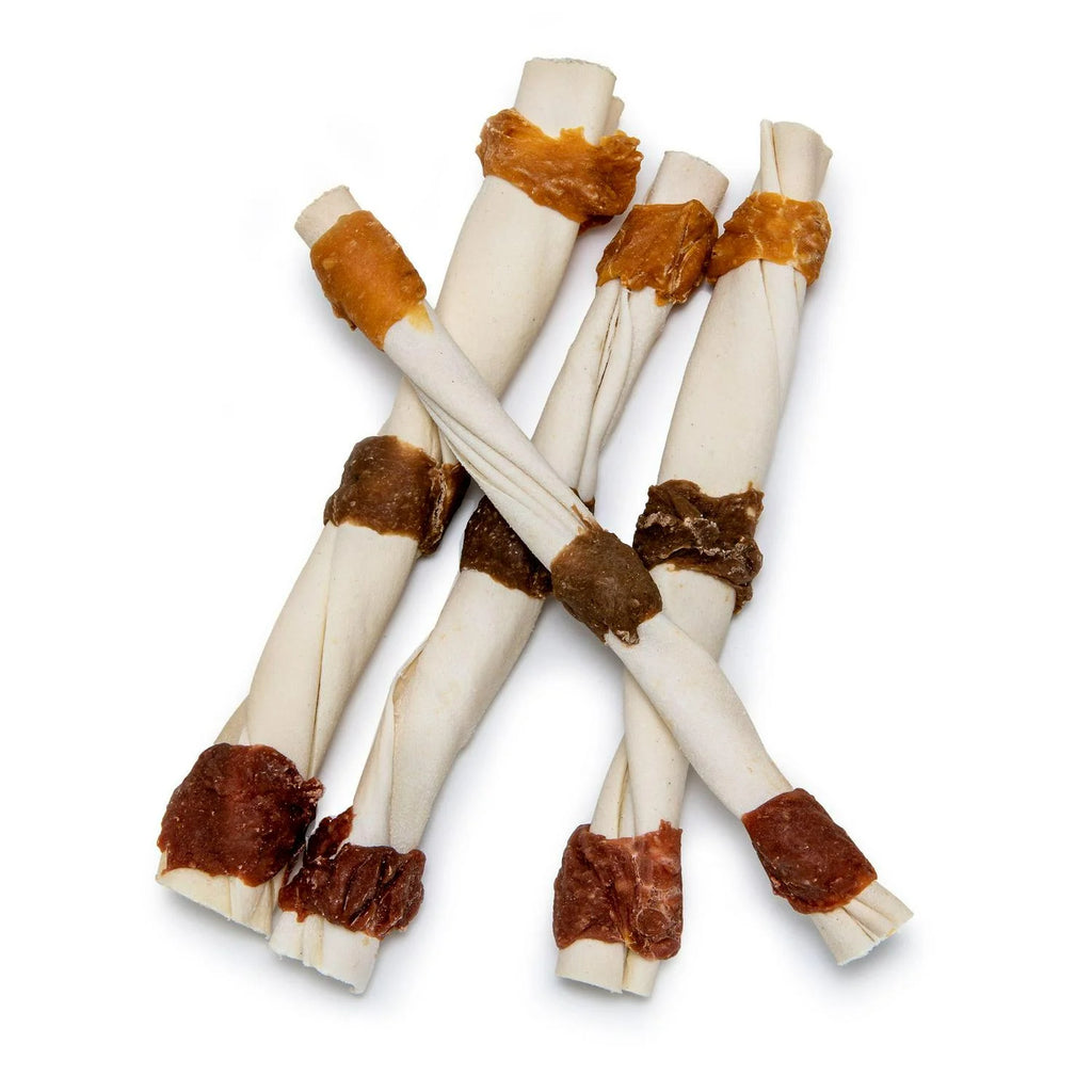 Rawhide Dog Chew Treats, Pork Chicken and Beef Flavor, 14 ct V3642