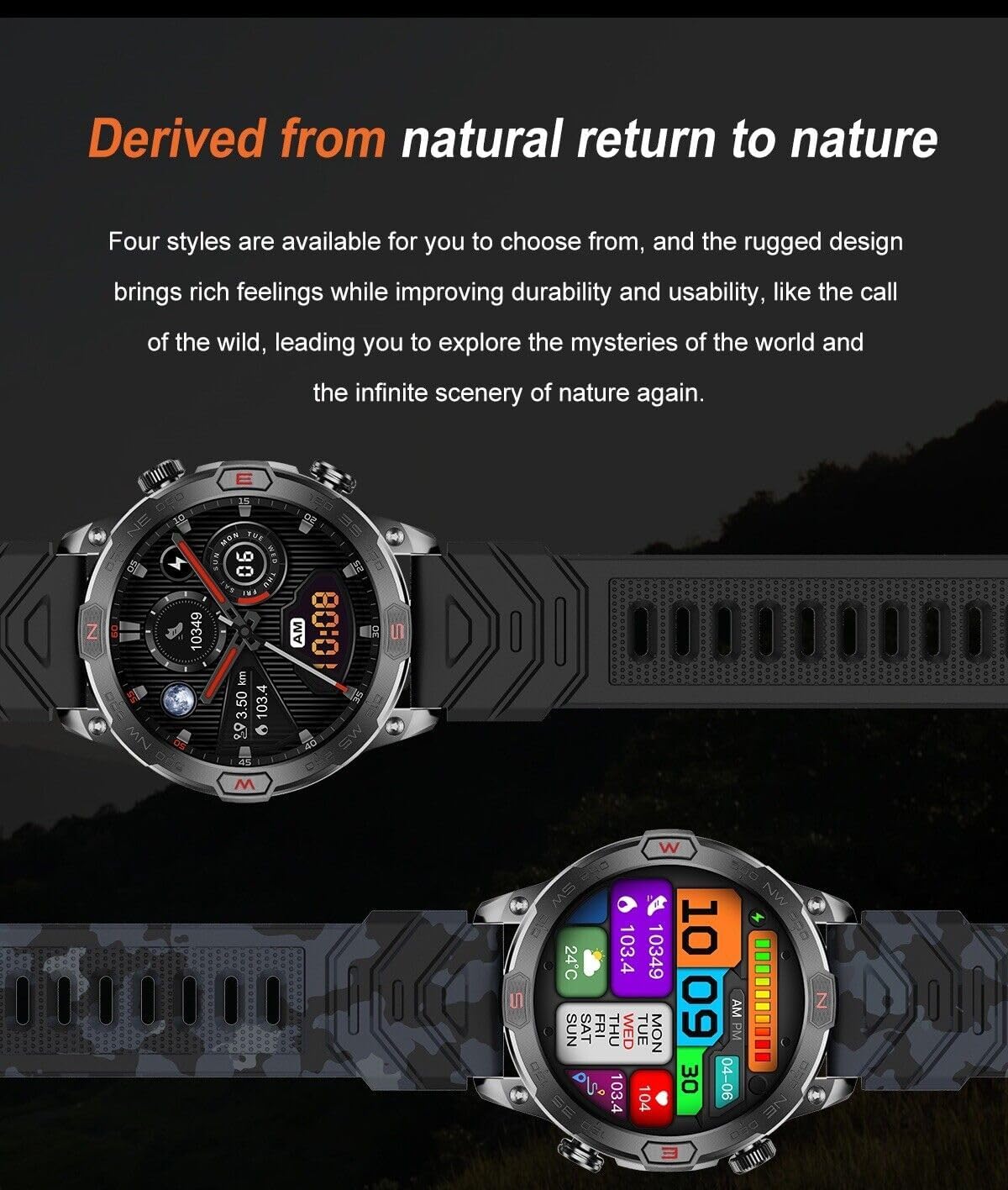 Smart Watch with 1.43" AMOLED Display, Waterproof Fitness Tracker H58521