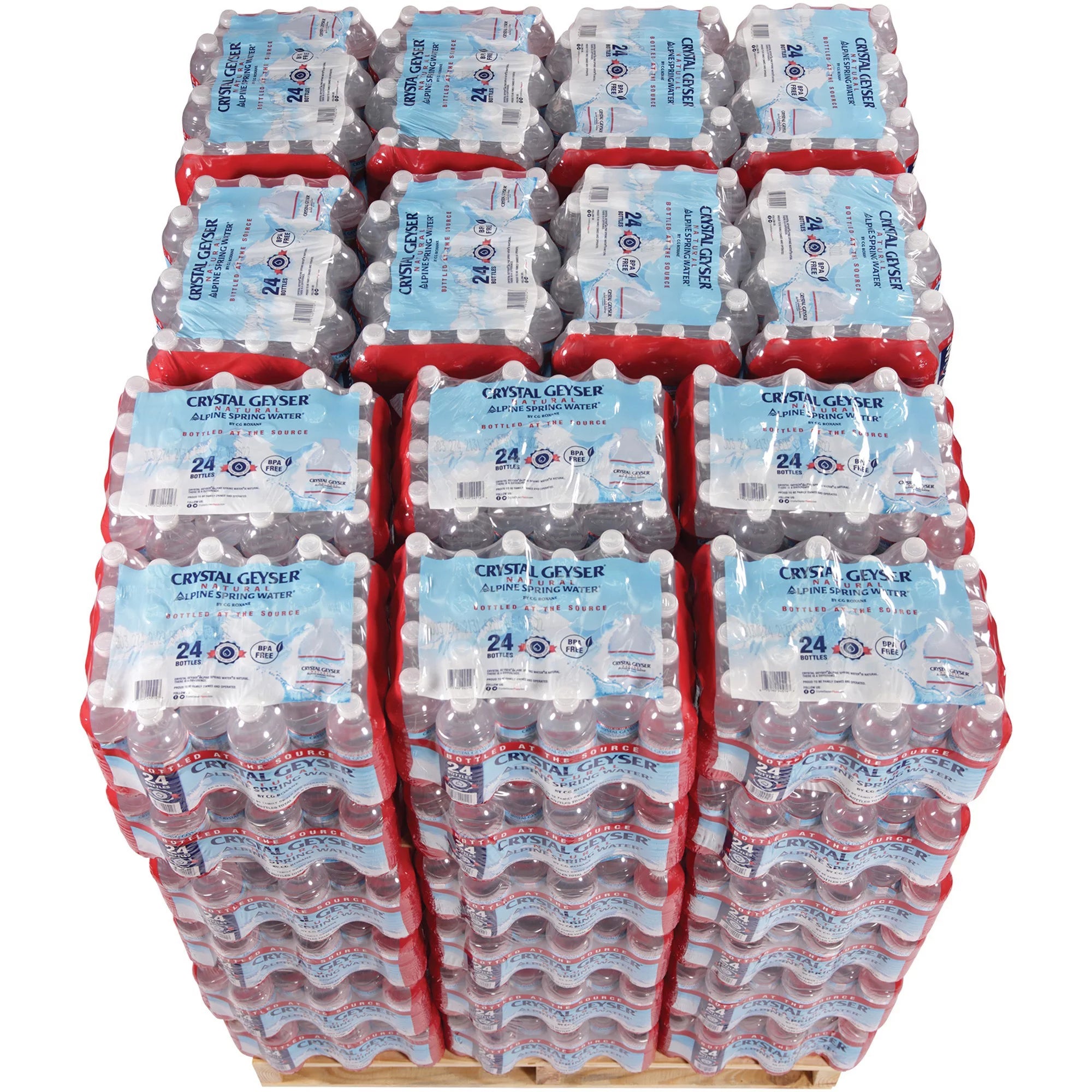 Natural Alpine Spring Water, 16.9 oz Bottle, 24 Pack X458