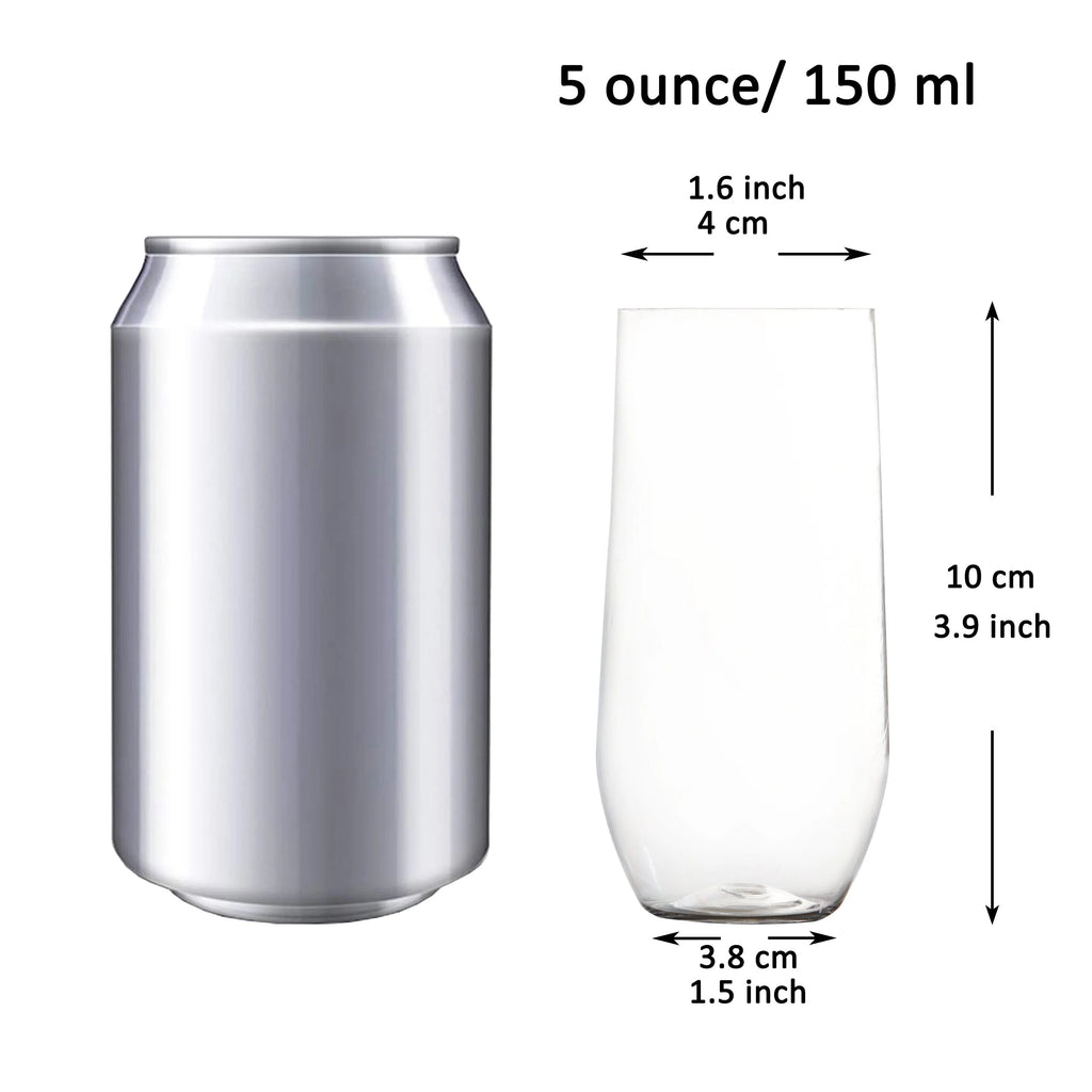 25 Pack Shatterproof Plastic Champagne Flutes 5 oz X5971