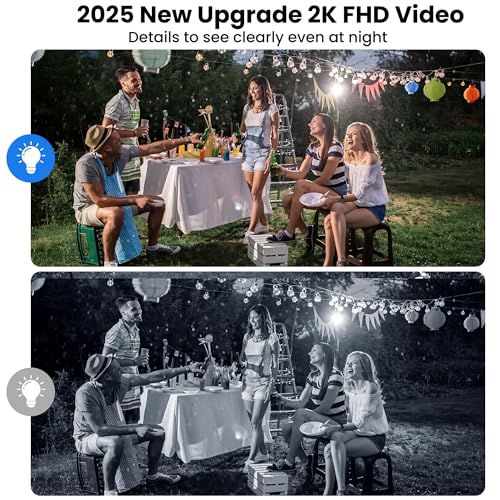 2K Wireless Outdoor Security Camera, Battery Powered, AI Motion Detection N98013