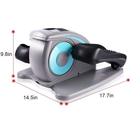 Under Desk Elliptical, Electric Leg Exerciser for Seniors Adults, Quiet Portable Seated Foot Pedal with Remote Control G7774