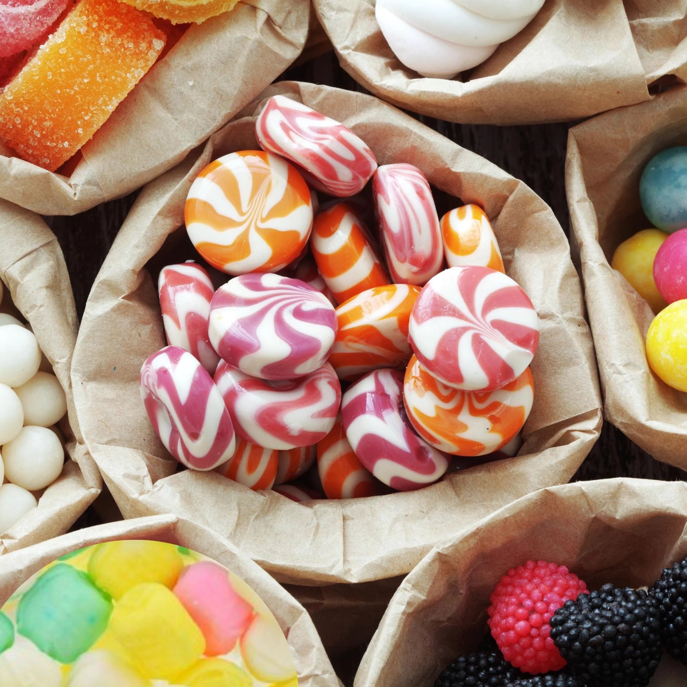 Pastel Dinner Mints, 5.5 oz Gift Bag, Individually Wrapped, Pack of 6 Z74232