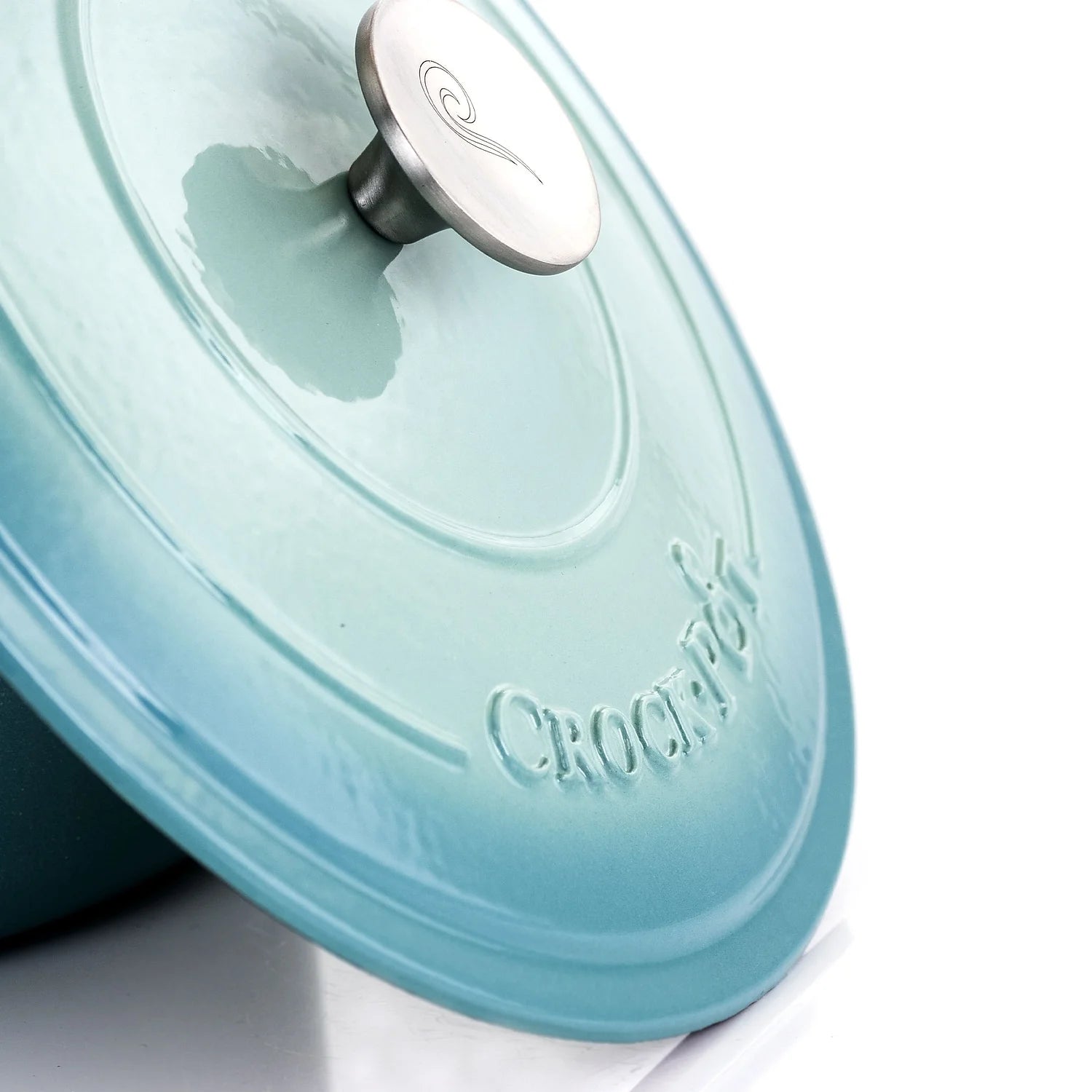 Enameled Cast Iron Dutch Oven, 7 Quarts, Aqua Blue Z4440