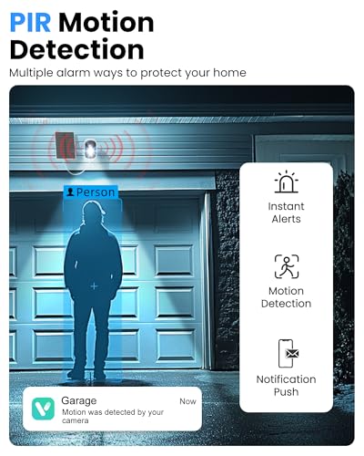 Wireless Outdoor Security Camera 2K Battery Powered WiFi, AI Motion Detection, Color Night Vision, IP66 Waterproof, 4 Pack R2584