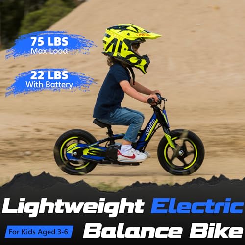 Electric Dirt Bike for Kids Aged 3-6, 170W Motor, 24V Battery, 12IN Tires M30914