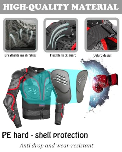 Kids Motorcycle Jacket with Chest Back Elbow Protection A980