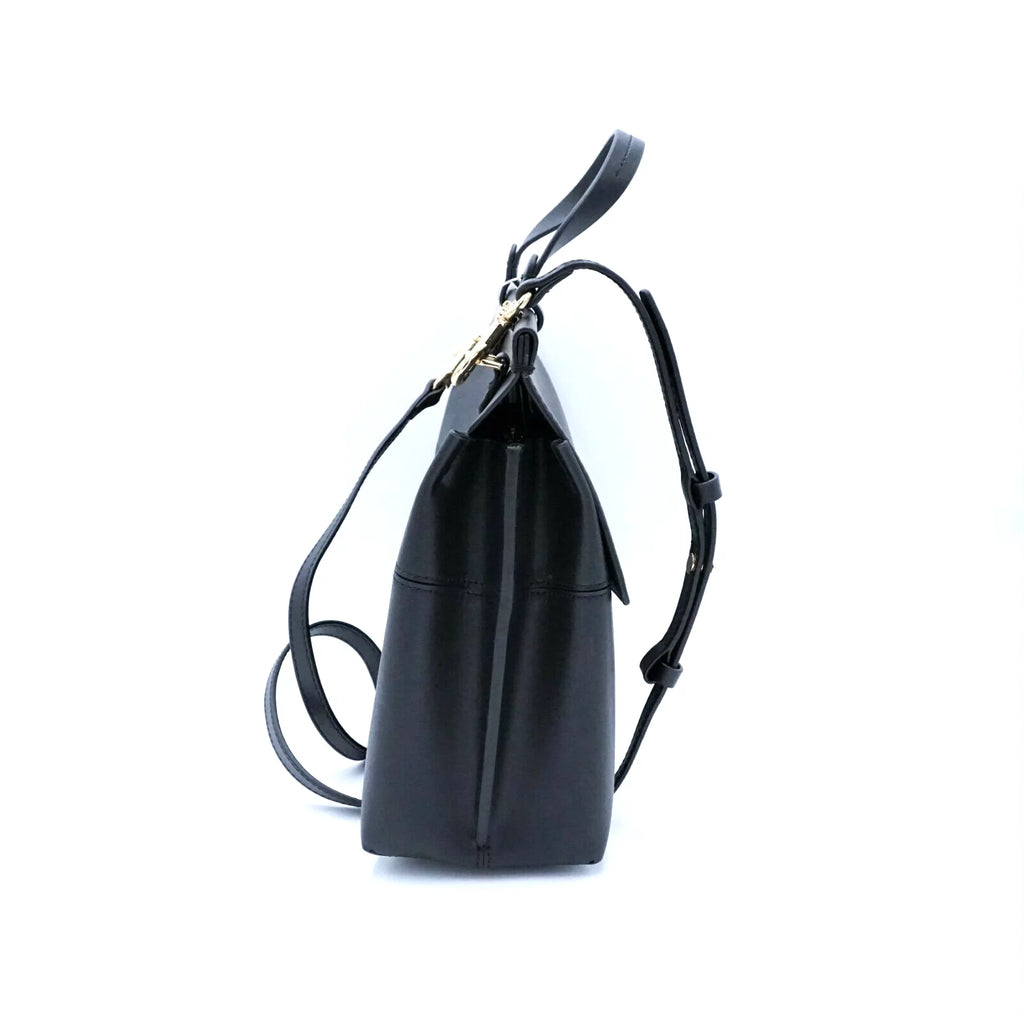 Women's Leather Satchel Bag with Gold Hardware H9073