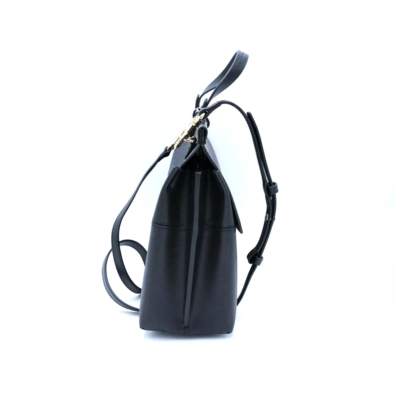 Women's Leather Satchel Bag with Gold Hardware H9073