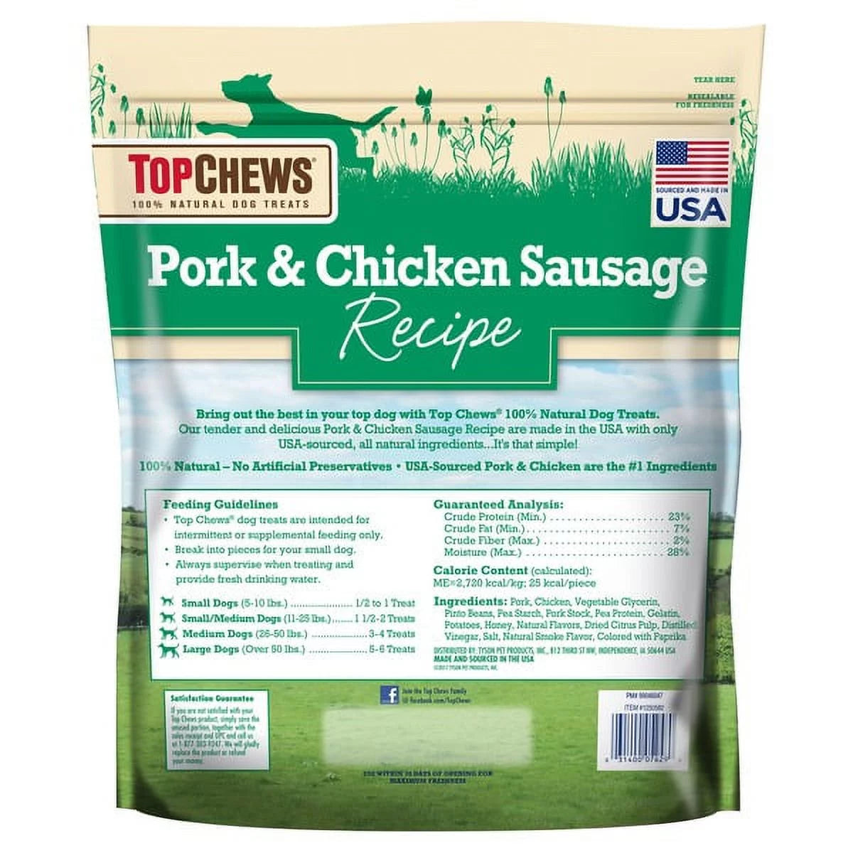 Pork & Chicken Sausage Dog Treats 36 oz F313347