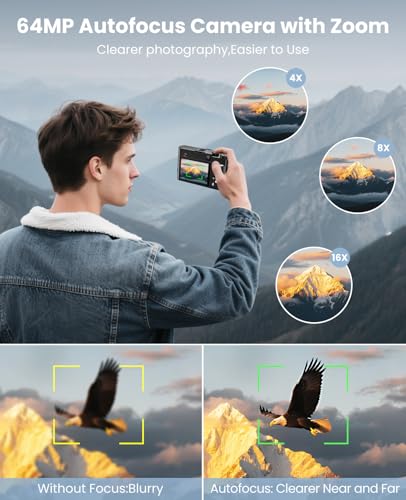 4K 64MP Dual-Lens Vlogging Camera with Autofocus and Anti-Shake H687