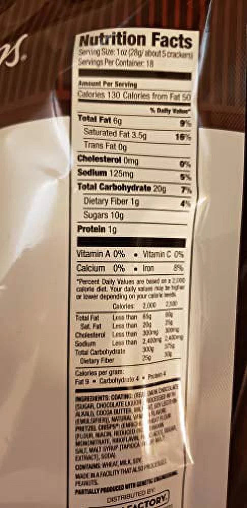 Dark Chocolate Crunch Pretzel Crisps, 36 oz Z5589