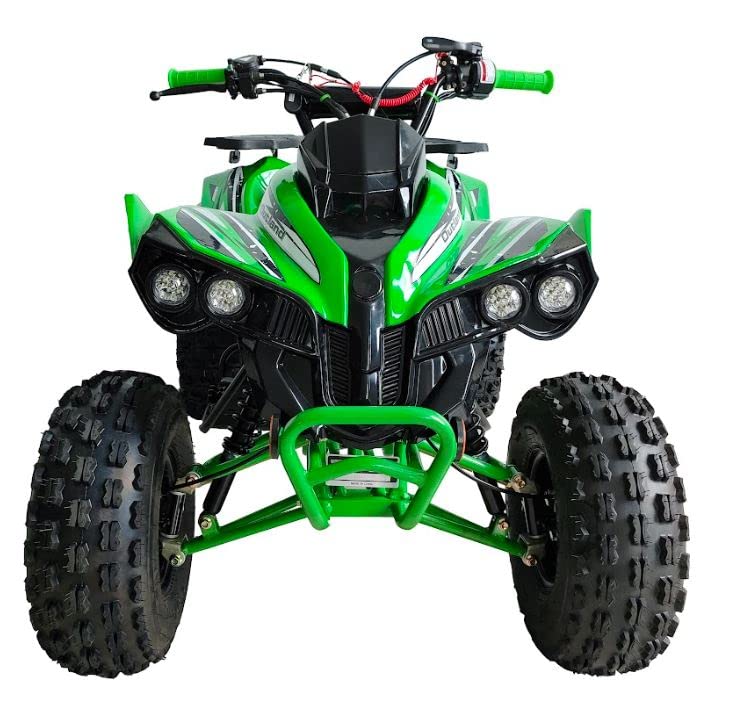 125cc ATV Quad with Reverse, Double Headlights, 19/18 Inch Tires, Green B155511