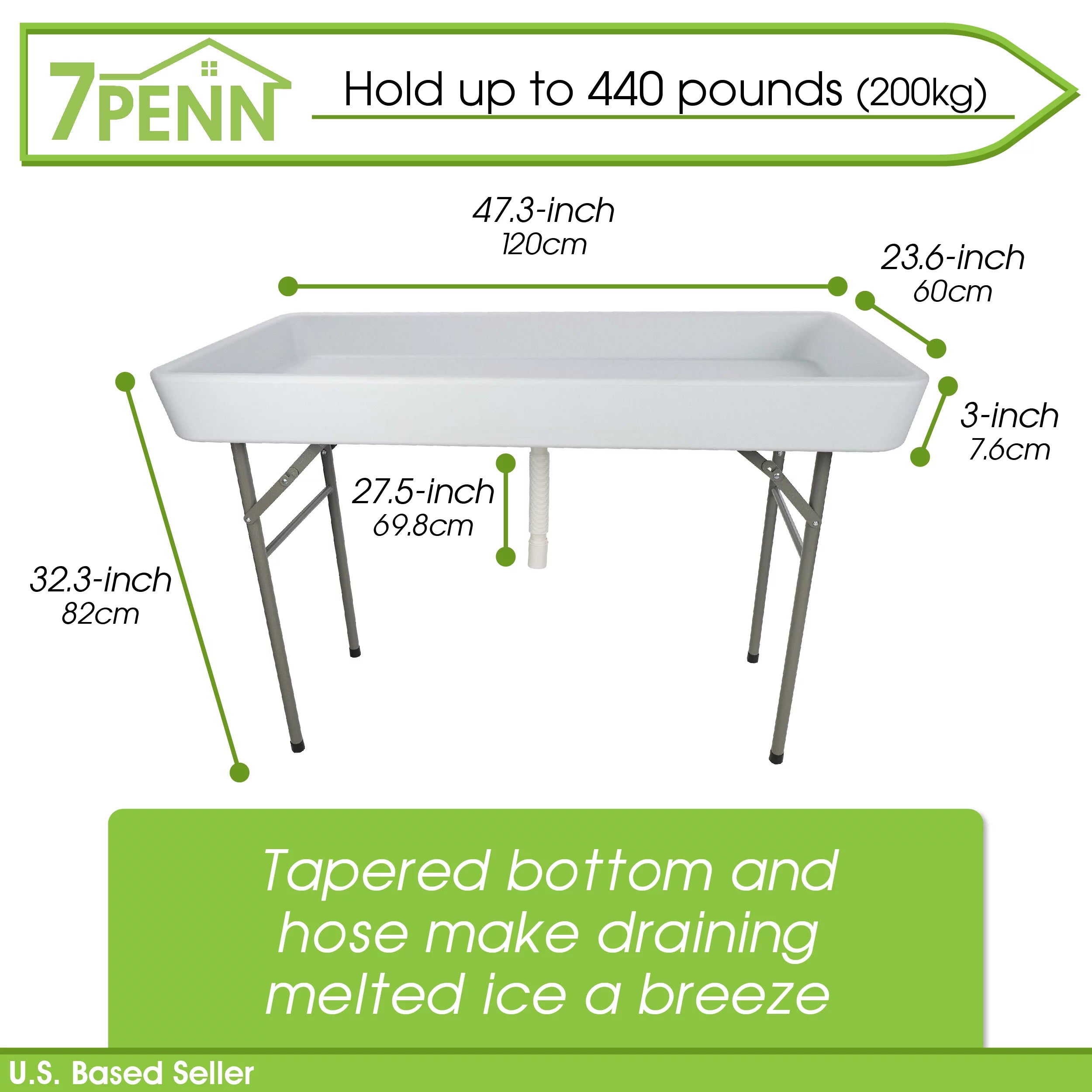 Folding Ice Cooler Table - 4ft Outdoor Bar Cooler Table N691319